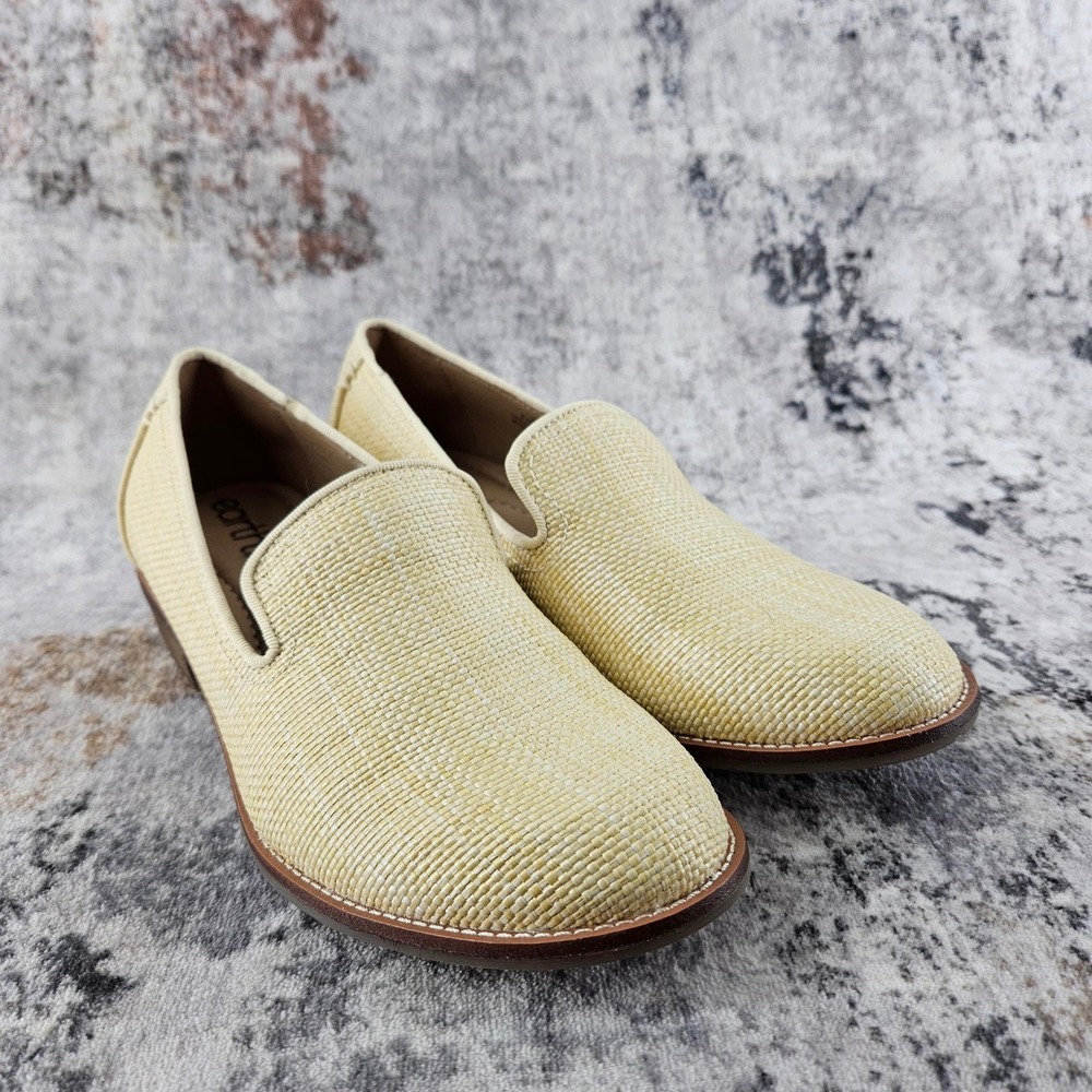 Earth Edna 2 Slip On Loafer Shoes Womens 7.5 Yellow Woven Textile Beach Comfort‎